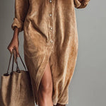 Elise dames zachte corduroy jurk