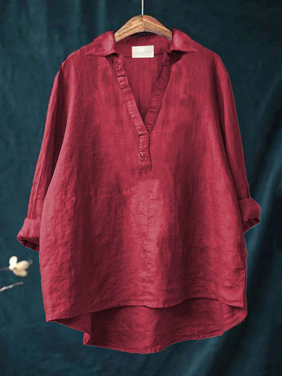 Luchtige dames zomerblouse met artistiek dessin en soepele val, in lichte zomerstof
