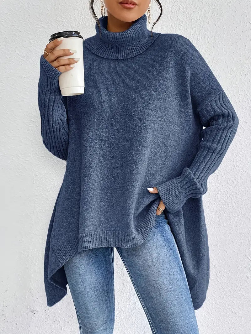Hanne oversized trui met hoge hals