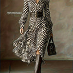 Zara dames jurk met ruitprint en ceintuur