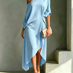 Gwen elegante asymmetrische jurk