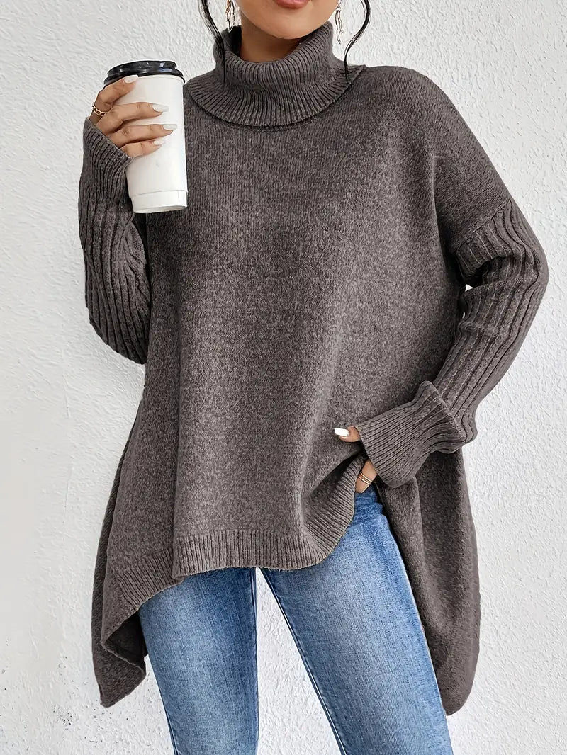 Hanne oversized trui met hoge hals