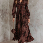 Marlene dames paisley midi-jurk met ritshals