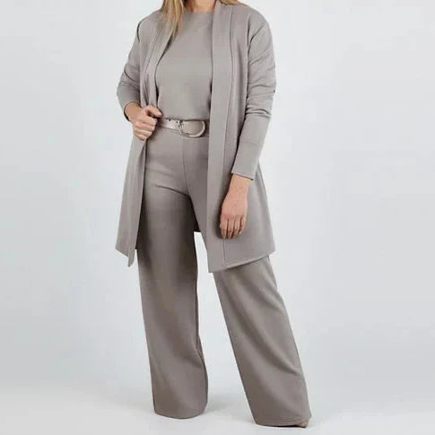 Femke dames blouse- en broekset met wijde pijpen