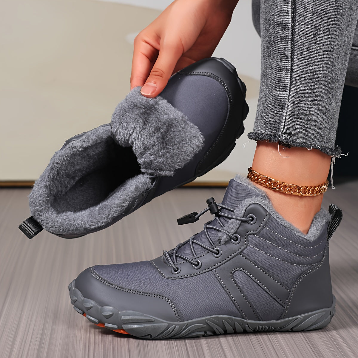 Dagmar warme snowboots met brede neus