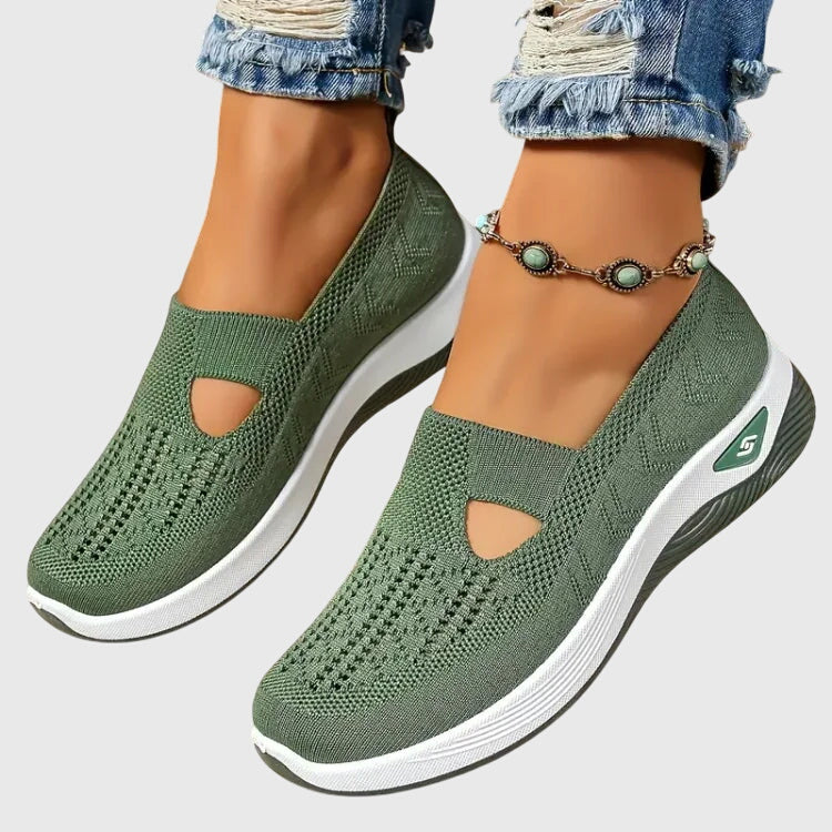 Orthopedische wandelschoenen voor dames met dempende zool en antislip rubberen buitenzool