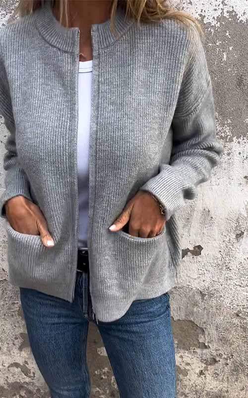 Gwen casual vest met rits