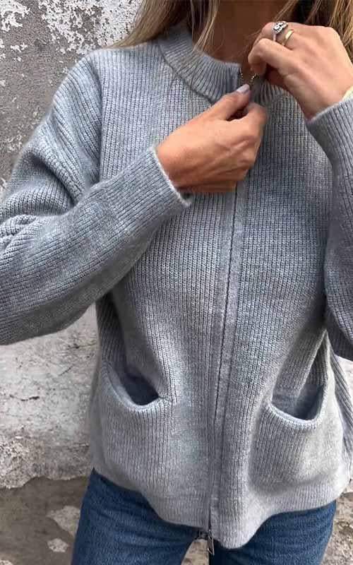 Gwen casual vest met rits