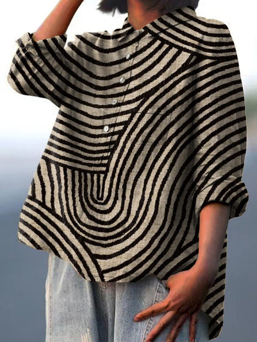 Luchtige zomerblouse met chique print en soepele val voor dames