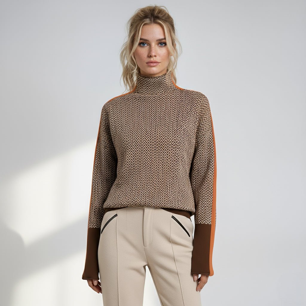 Odette moderne pullover met hoge hals