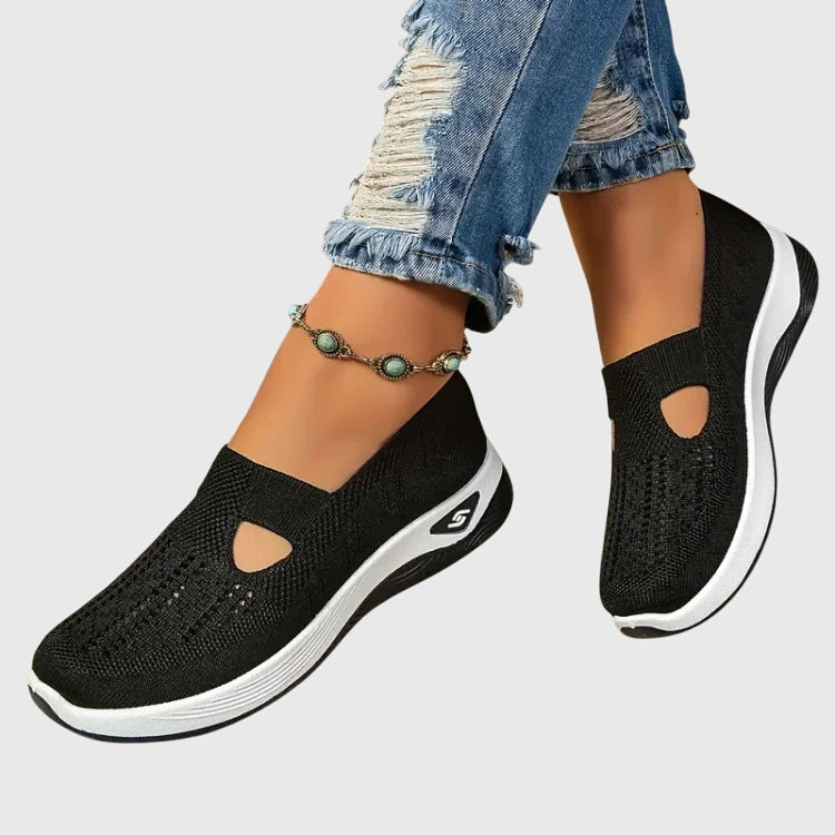 Orthopedische wandelschoenen voor dames met dempende zool en antislip rubberen buitenzool