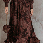 Marlene dames paisley midi-jurk met ritshals