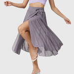 Elegante 2-in-1 dames rok met hoge taille, elastische band en soepel vallende stof