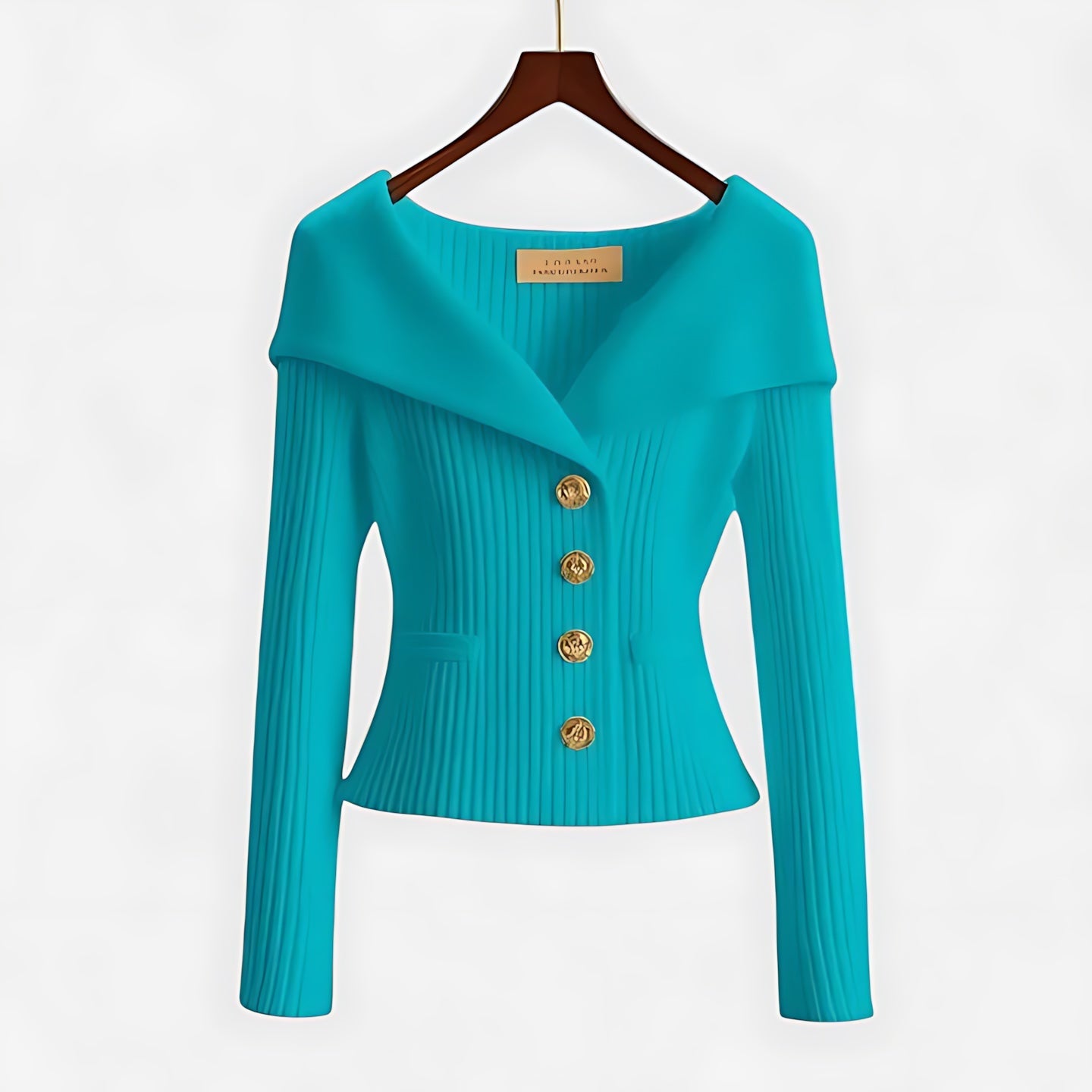 Gebreid dames vest met revers kraag en knoopsluiting in zacht breisel, ruime snit