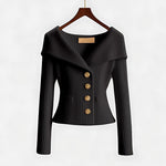 Gebreid dames vest met revers kraag en knoopsluiting in zacht breisel, ruime snit