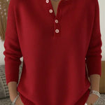 Nienke henley-trui met knopen
