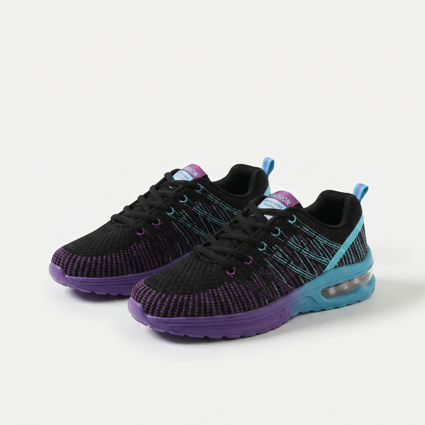 Jolien zwart-paarse comfortschoenen