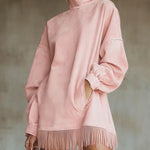 Janne oversized boho-trui met franjes