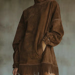 Janne oversized boho-trui met franjes
