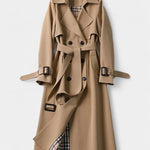 Renske dames trenchcoat met dubbele knopenrij en ceintuur