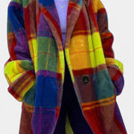 Seline dames oversized jas met opvallend ruitpatroon