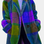 Seline dames oversized jas met opvallend ruitpatroon