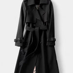 Renske dames trenchcoat met dubbele knopenrij en ceintuur