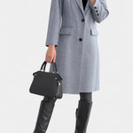 Saskia dames getailleerde halflange jas