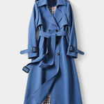 Renske dames trenchcoat met dubbele knopenrij en ceintuur