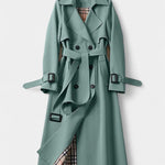Renske dames trenchcoat met dubbele knopenrij en ceintuur