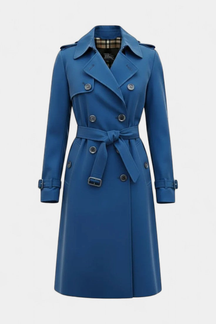 Renske dames trenchcoat met dubbele knopenrij en ceintuur