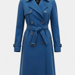 Renske dames trenchcoat met dubbele knopenrij en ceintuur