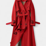 Renske dames trenchcoat met dubbele knopenrij en ceintuur