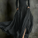 Anneke dames maxi-jurk met hoge taille