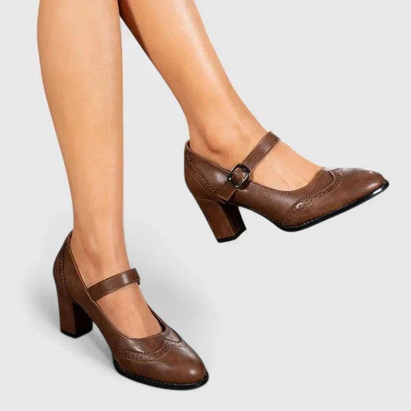Ilse dames mary jane schoenen met lage blokhak