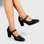 Ilse dames mary jane schoenen met lage blokhak