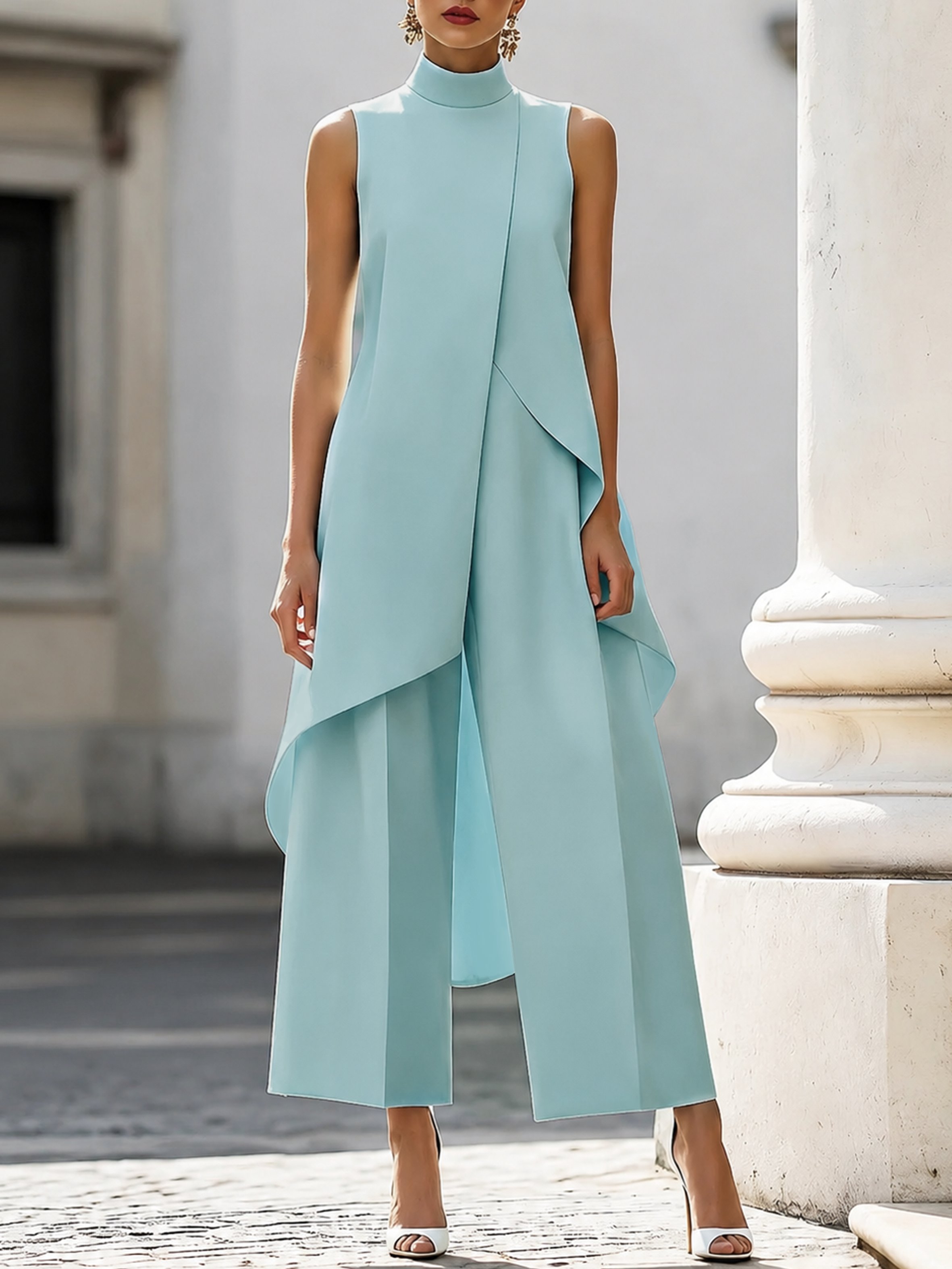 Nienke elegante jumpsuit met wijde pijpen