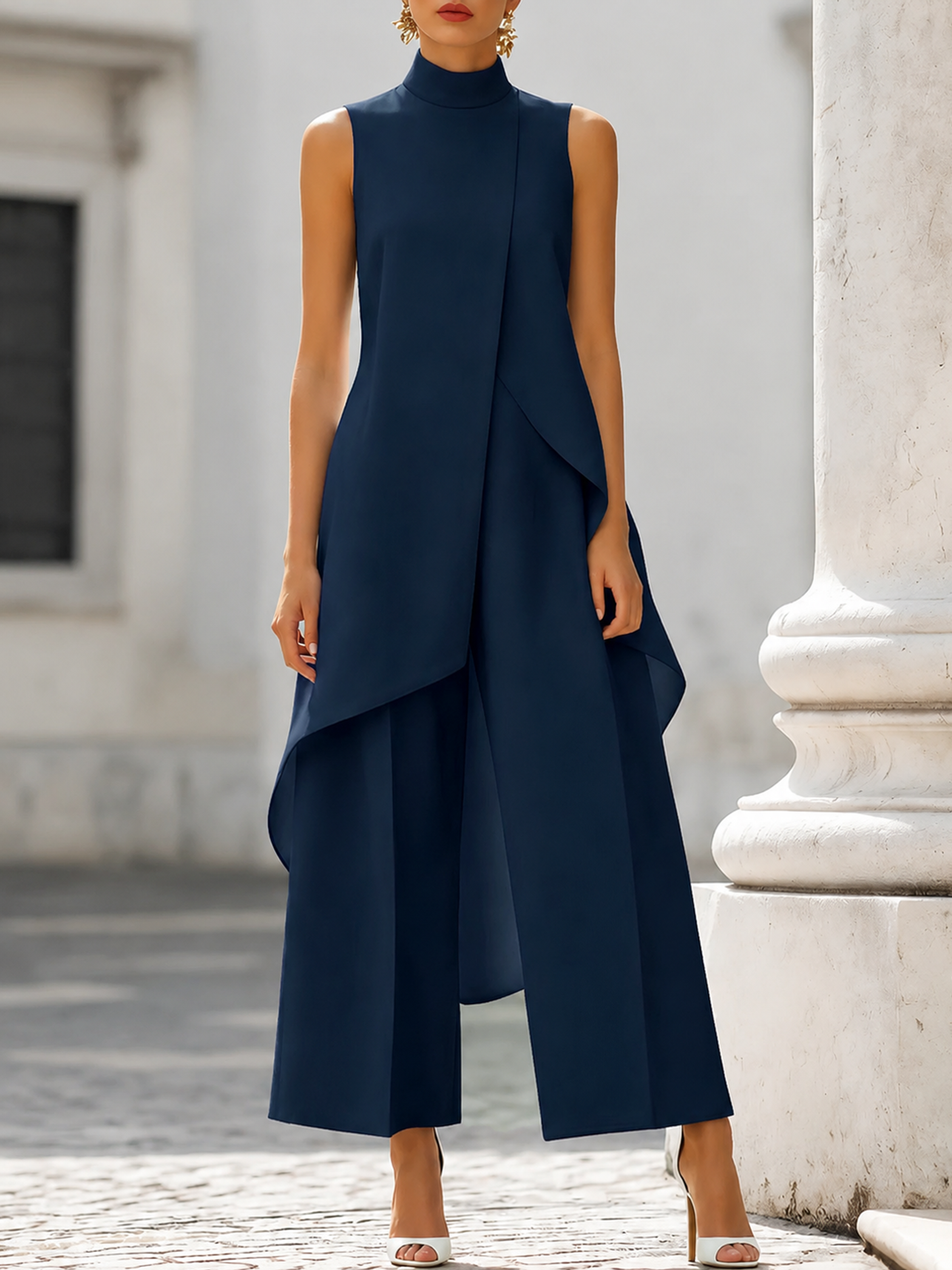 Nienke elegante jumpsuit met wijde pijpen