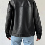 Zwart oversized dames jack van nepleer met doorlopende ritssluiting