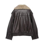 Oversized dames jack van nepleer met zachte imitatiebont kraag