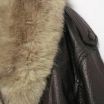Oversized dames jack van nepleer met zachte imitatiebont kraag