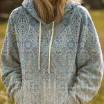 Odette blauwe paisley hoodie