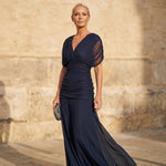 Bregje off-shoulder maxi-jurk