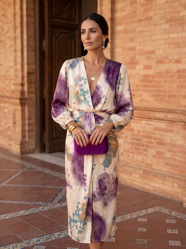 Esther elegante jurk met v-hals