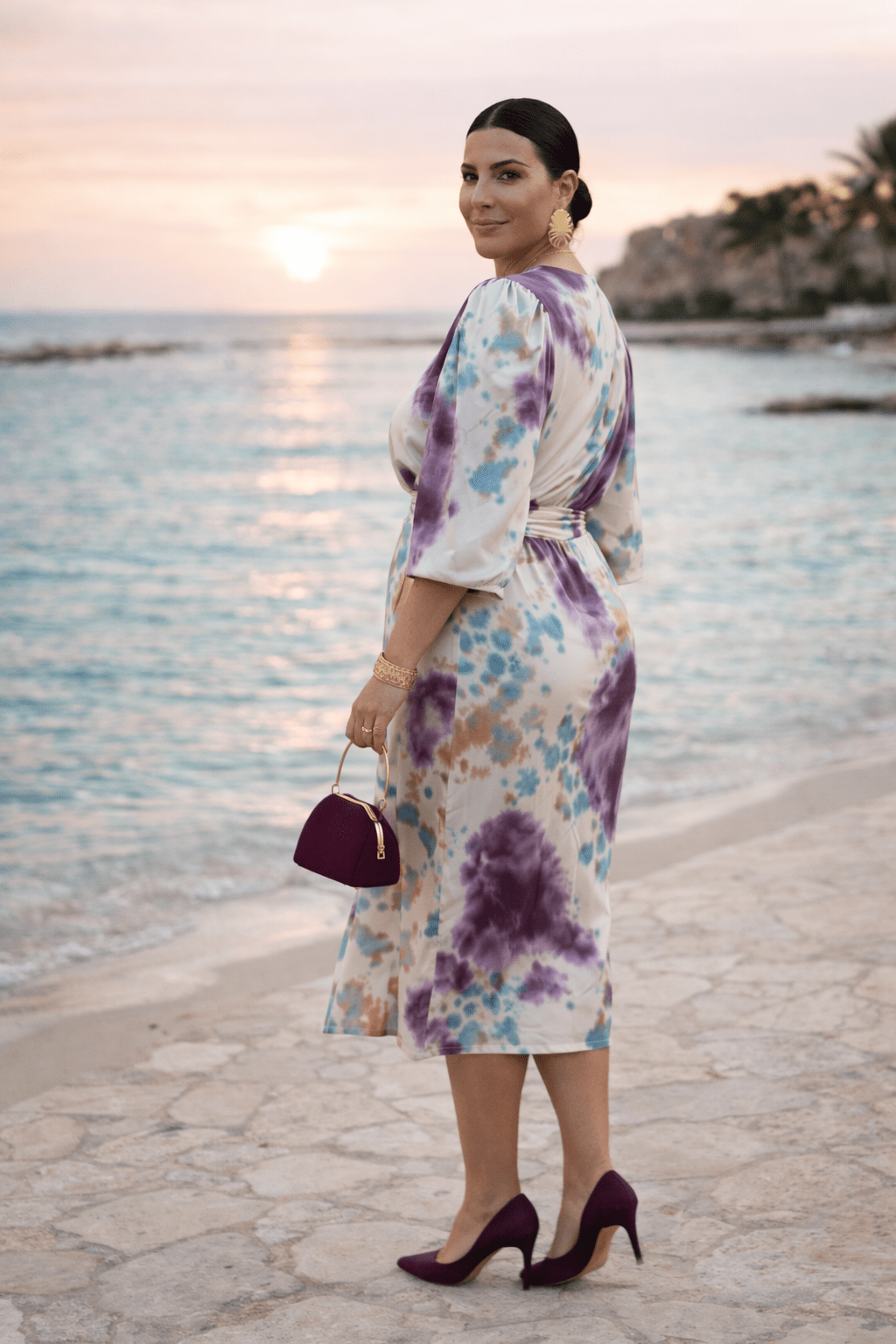 Esther elegante jurk met v-hals
