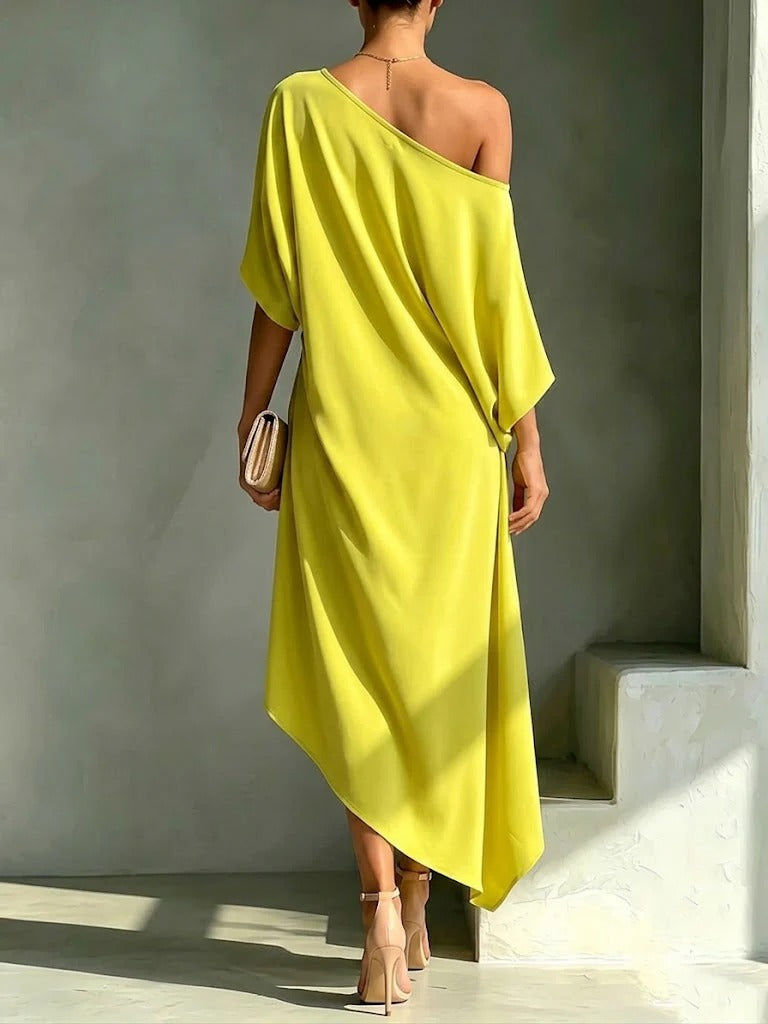 Gwen elegante asymmetrische jurk
