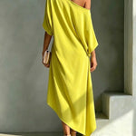 Gwen elegante asymmetrische jurk